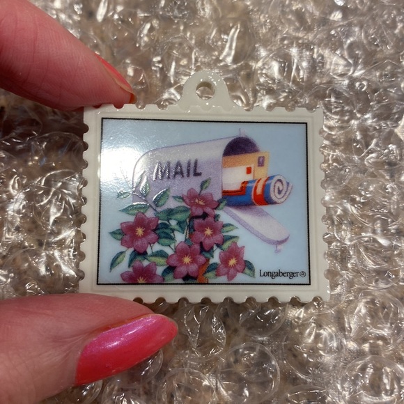 3 Longaberger Tie On Ceramic Accesories Thinking of You / Mail and Tea - Picture 9 of 13